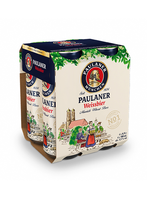 Paulaner Hefe-Weizen 4pk Can